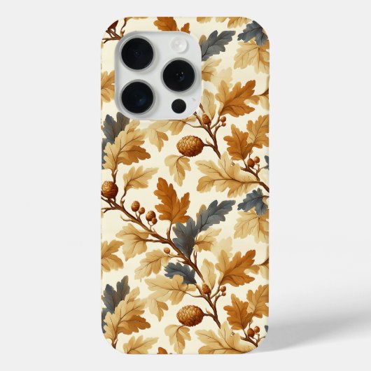 Elegant eikenblad & Pinecone Herfst Pattern Case-Mate iPhone Case (Achterkant)