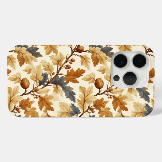 Elegant eikenblad & Pinecone Herfst Pattern Case-Mate iPhone Case (Achterkant (horizontaal))