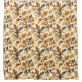 Elegant eikenblad & Pinecone Herfst Pattern Douchegordijn (Voorkant)