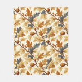Elegant eikenblad & Pinecone Herfst Pattern Fleece Deken (Voorkant)