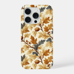 Elegant eikenblad & Pinecone Herfst Pattern iPhone 15 Pro Case