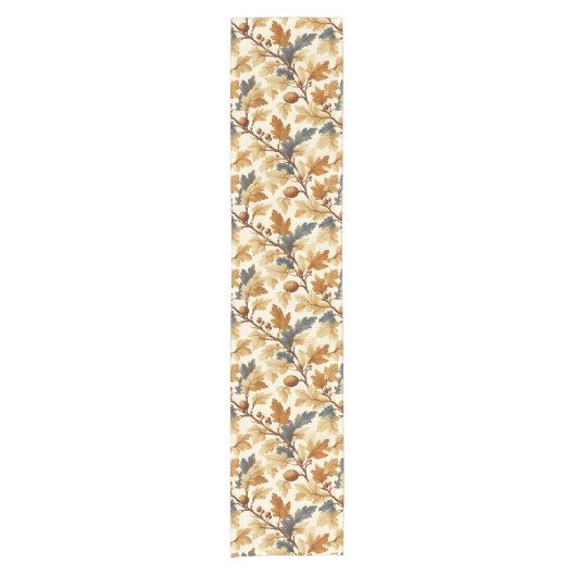 Elegant eikenblad & Pinecone Herfst Pattern Korte Tafelloper (Voorkant)