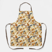 Elegant eikenblad & Pinecone Herfst Pattern Schort (Voorkant)