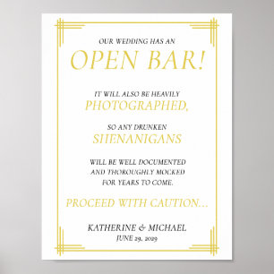 Elegant Eiland Citrus Geelgroen Open Bar Bord Poster