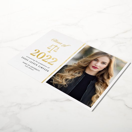 elegant ein afstudeerfeest folie uitnodiging (Gedraaid)