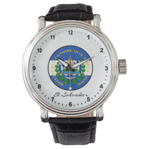 Elegant El Salvador Watch en El Salvador vlag Horloge