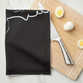 Elegant Elderly Lady Kitchen Towel Theedoek (Quarter Fold)