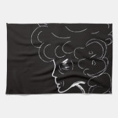 Elegant Elderly Lady Kitchen Towel Theedoek (Horizontaal)