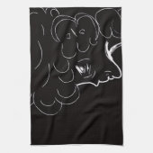Elegant Elderly Lady Kitchen Towel Theedoek (Verticaal)