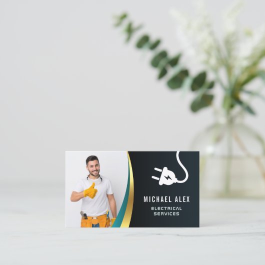 elegant electrisch visitekaartje (Staand voorkant)