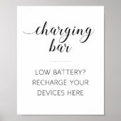 Elegant Electronics charging Wedding Sign Poster (Voorkant)