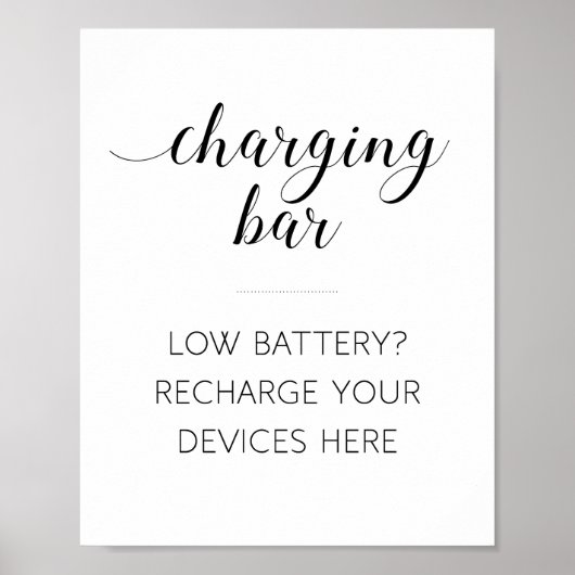 Elegant Electronics Oplaad Huwelijk Bord Poster (Voorkant)