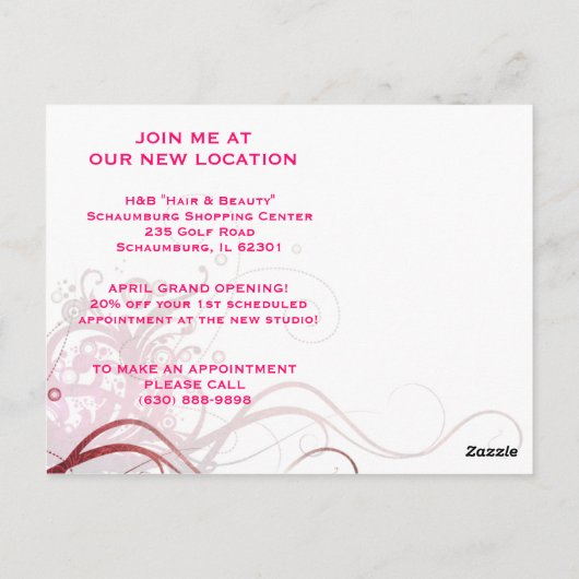 Elegant & Elegant bloei het Briefkaart van de (Achterkant)