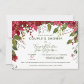 Elegant Elegant Custom Floral Kerstparen Shower Kaart (Voorkant)