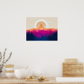 Elegant Elegant Eclipse Landscape Artwork | POSTER (Keuken)