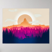 Elegant Elegant Eclipse Landscape Artwork | POSTER (Voorkant)