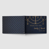 Elegant elektrisch blauw traditioneel design gastenboek (Volledig)