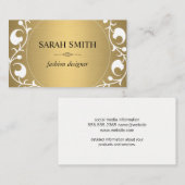 Elegant Element / Gouden Luxe Visitekaartje (Voorkant / Achterkant)