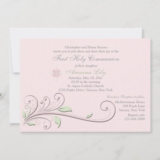 Elegant Element Religieuze Occasie Uitnodiging (Voorkant)