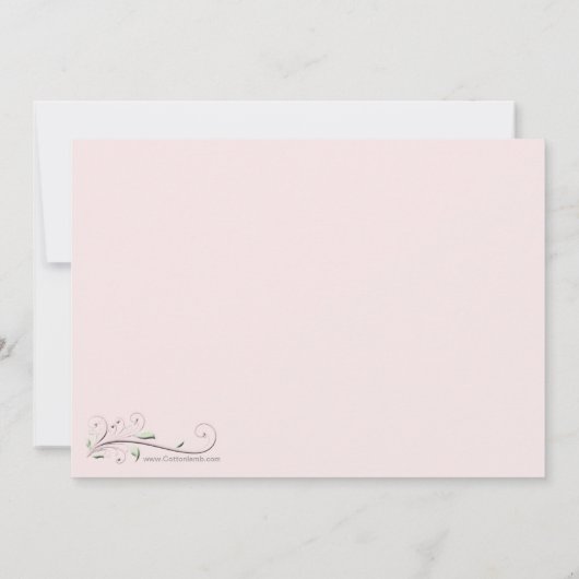 Elegant Element Religieuze Occasie Uitnodiging (Achterkant)