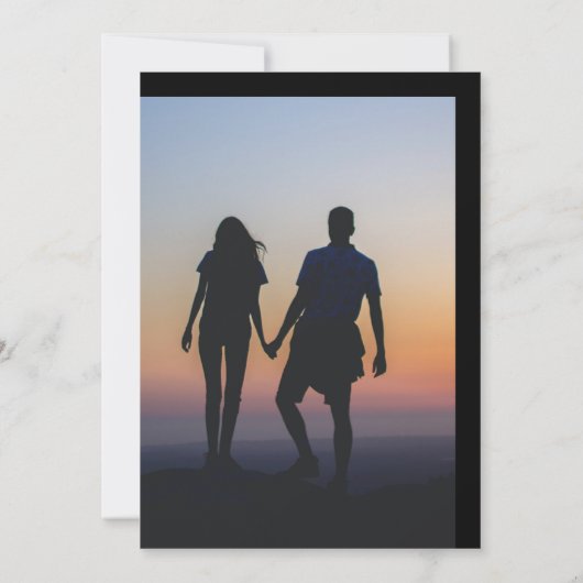 Elegant elementen en fotobruiloft kaart (Achterkant)