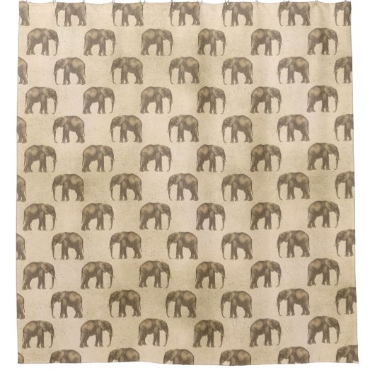 Elegant Elephant  Chic Stylish Douchegordijn (Voorkant)