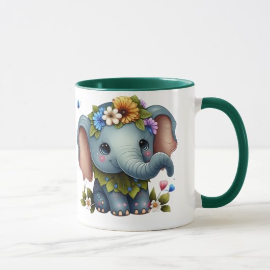 Elegant Elephant Design Cup Mok (Rechts)