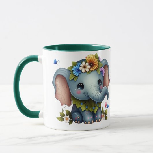 Elegant Elephant Design Cup Mok (Links)