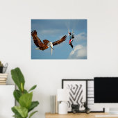 Elegant Elephant Eagle Poster (Thuiskantoor)