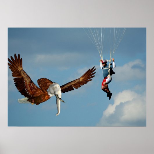 Elegant Elephant Eagle Poster (Voorkant)