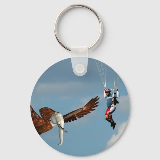 Elegant Elephant Eagle Sleutelhanger (Voorkant)