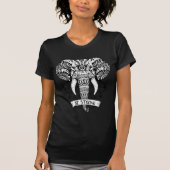 Elegant Elephant head-ontwerp T-shirt (Voorkant)