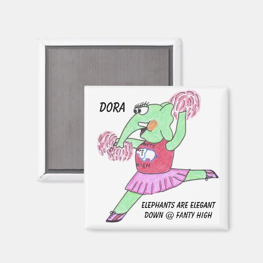 Elegant Elephant Magneet (Voorkant / Achterkant)