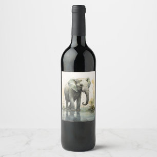 Elegant Elephant Wijn Etiket