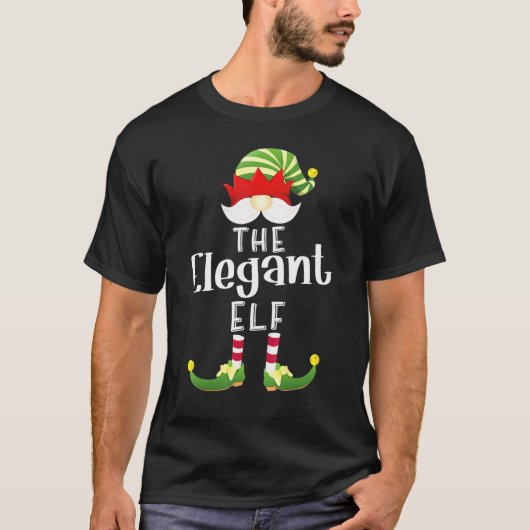 Elegant Elf Group Kerstmis Pajama Partij T-shirt (Voorkant)