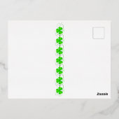 Elegant elf meisje St Patrick's Day bloemenzon Folie Feestdagen Briefkaart (Achterkant)