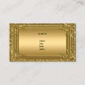 Elegant Elite Gold op Gouden Bloemen Profiel Kaart Visitekaartje (Achterkant)