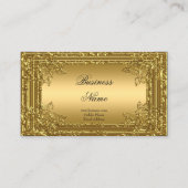 Elegant Elite Gold op Gouden Bloemen Profiel Kaart Visitekaartje (Voorkant)