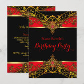 Elegant Elite Regal Red Gold Black 2 Kaart (Voorkant / Achterkant)