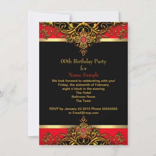 Elegant Elite Regal Red Gold Black 2 Kaart (Achterkant)