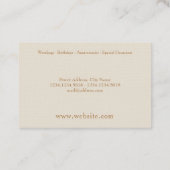 Elegant elite tan crème bedekt stijlvol visitekaartje (Achterkant)