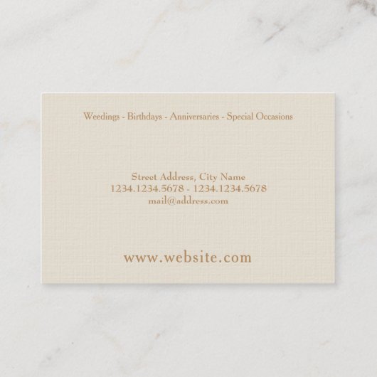 Elegant elite tan crème bedekt stijlvol visitekaartje (Achterkant)