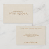 Elegant elite tan crème bedekt stijlvol visitekaartje (Voorkant / Achterkant)