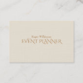 Elegant elite tan crème bedekt stijlvol visitekaartje (Voorkant)