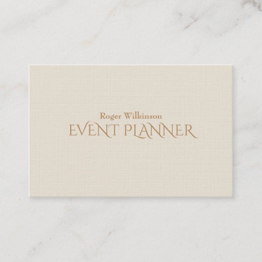 Elegant elite tan crème bedekt stijlvol visitekaartje (Voorkant)