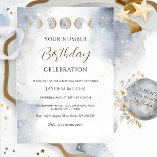 Elegant Elk getal Zilver, goudofficiële verjaardag Kaart