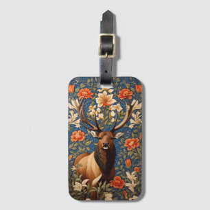 Elegant Elk William Morris Geïnspireerd Bloemen Bagagelabel