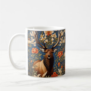 Elegant Elk William Morris Geïnspireerd Bloemen Koffiemok