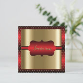 Elegant elke gelegenheid | Rood en goud Kaart (Staand voorkant)