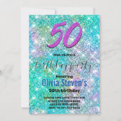 Elegant elke leeftijd iriserende blauwe regenboog kaart (Voorkant)